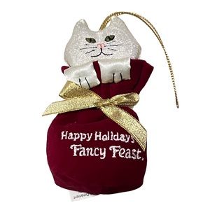 Fancy Feast 1996 Happy Holidays Cat Christmas Ornament